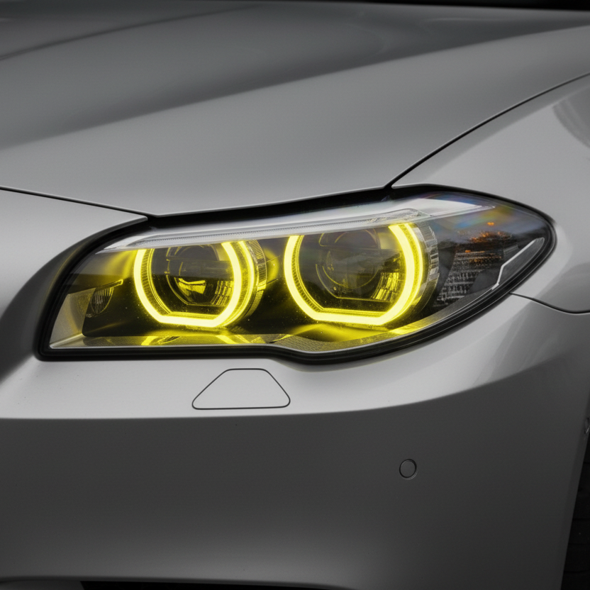 BMW M5 Yellow Rings - Headlight